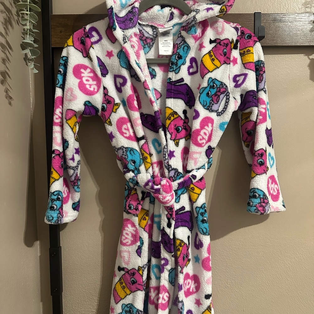 Shopkins Pink and Purple Kids Pajama Robe